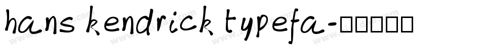 hans kendrick typefa字体转换
